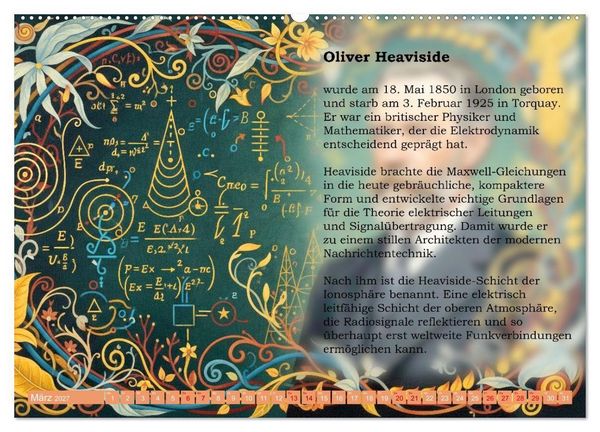 Produktbild: Pioniere der Elektrodynamik (Wandkalender 2027 DIN A2 quer), CALVENDO Monatskalender