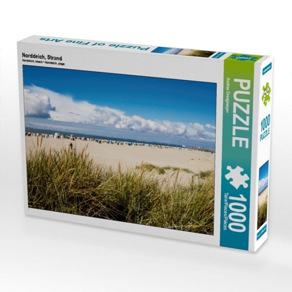 CALVENDO Puzzle Norddeich, Strand | 1000 Teile Lege-Größe 64x48cm Foto-Puzzle für glückliche Stunden