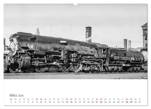 Produktbild: US-Dampflokomotiven (Wandkalender 2026 DIN A2 quer), CALVENDO Monatskalender