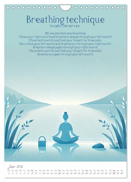 Produktbild: The anti-stress path - Monthly inspirations for more balance (Wall Calendar 2026 DIN A4 portrait), CALVENDO 12 Month Wall Calendar