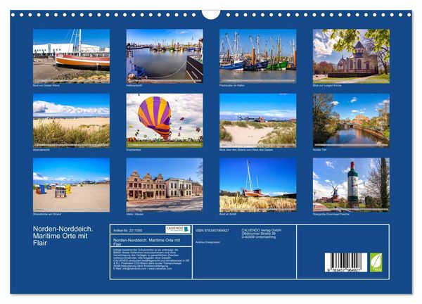 Produktbild: Norden-Norddeich. Maritime Orte mit Flair (Wandkalender 2026 DIN A3 quer), CALVENDO Monatskalender