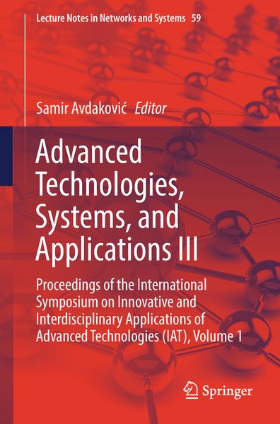 Produktbild: Advanced Technologies, Systems, and Applications III