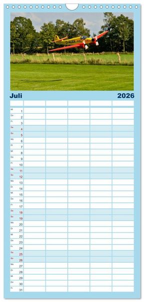 Produktbild: Familienplaner 2026 - Modellflieger mit 5 Spalten (Wandkalender, 21 x 45 cm) CALVENDO