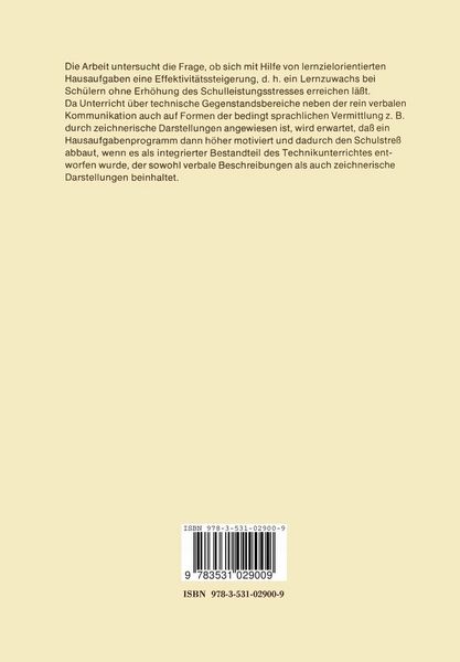 Produktbild: Lernzielorientierte Hausaufgaben im Unterrichtsfach Technik in den berufsbildenden Schulen (Sekundarstufe II)