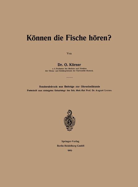 Produktbild: K&ouml;nnen die Fische h&ouml;ren?