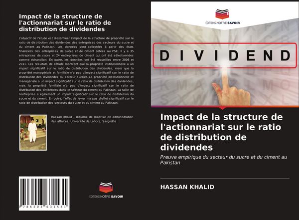 Produktbild: Impact de la structure de l'actionnariat sur le ratio de distribution de dividendes