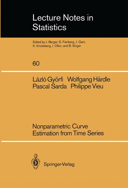 Produktbild: Nonparametric Curve Estimation from Time Series