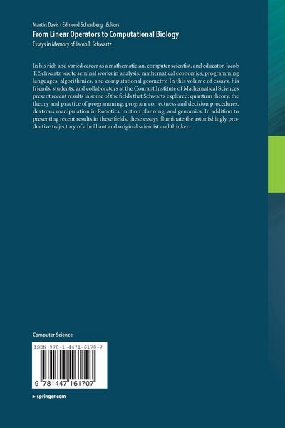 Produktbild: From Linear Operators to Computational Biology