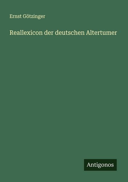 Produktbild: Reallexicon der deutschen Altertumer