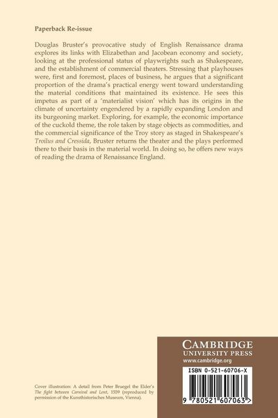 Produktbild: Drama and the Market in the Age of Shakespeare