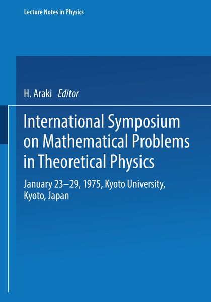 Produktbild: International Symposium on Mathematical Problems in Theoretical Physics