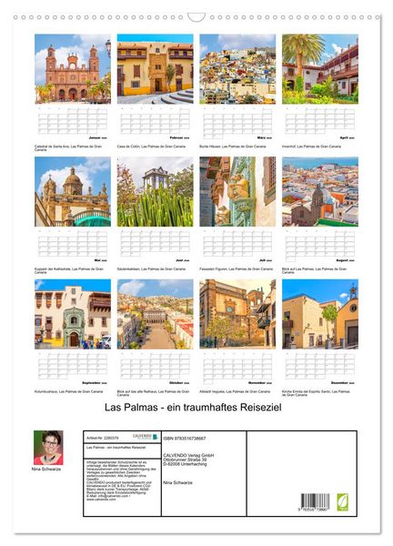 Produktbild: Las Palmas - ein traumhaftes Reiseziel (Wandkalender 2026 DIN A2 hoch), CALVENDO Monatskalender