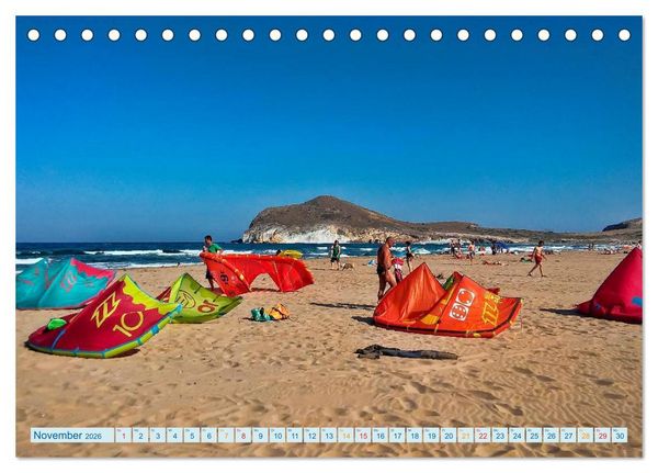 Produktbild: Kitesurfen - &uuml;ber den Wellen (Tischkalender 2026 DIN A5 quer), CALVENDO Monatskalender