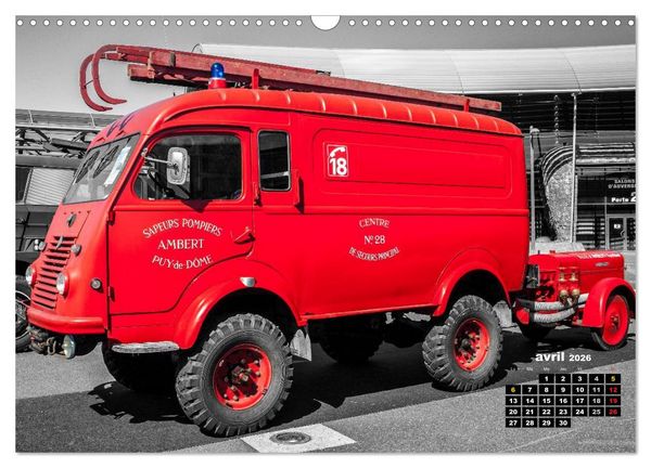 Produktbild: V&Eacute;HICULES de POMPIERS VINTAGE (Calendrier mural 2026 DIN A3 vertical), CALVENDO calendrier mensuel