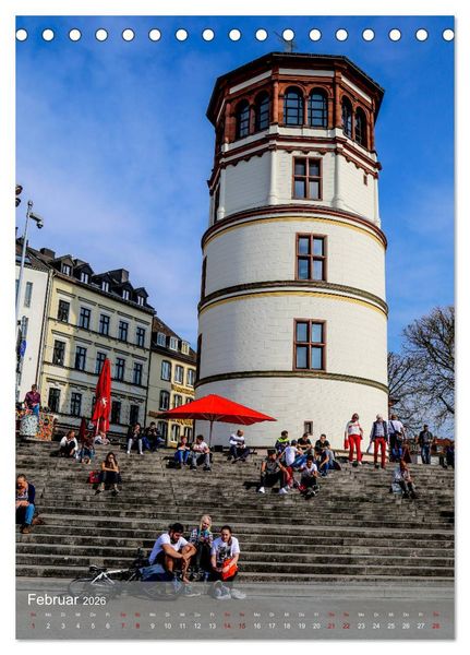 Produktbild: Ein Spaziergang durch D&uuml;sseldorf (Tischkalender 2026 DIN A5 hoch), CALVENDO Monatskalender