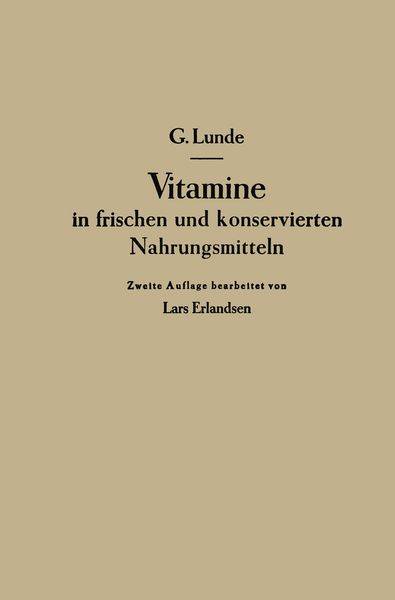 Produktbild: Vitamine in frischen und konservierten Nahrungsmitteln