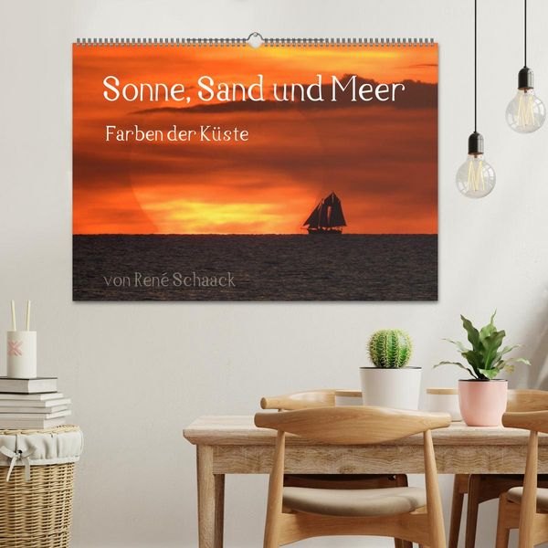 Produktbild: Sonne, Sand und Meer. Farben der K&uuml;ste (Wandkalender 2026 DIN A2 quer), CALVENDO Monatskalender