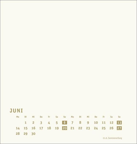 Produktbild: Premium-Bastelkalender gold mittel 2027