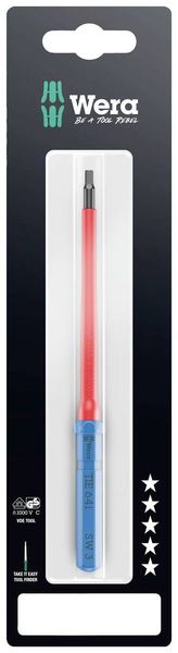 Produktbild: Wera Kraftform Kompakt VDE 64 i 3,0 x 157 mm TIE SB Elektriker Innen-Sechskant Wechselklinge 3.0 mm