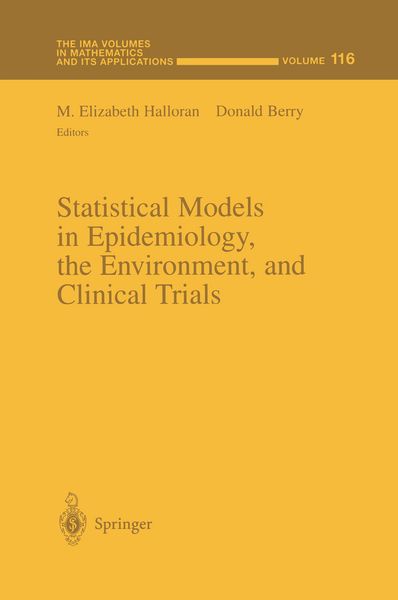 Produktbild: Statistical Models in Epidemiology, the Environment, and Clinical Trials
