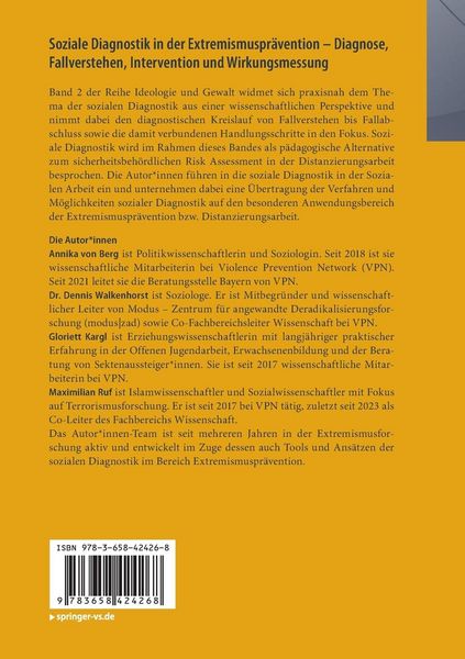 Produktbild: Soziale Diagnostik in der Extremismuspr&auml;vention &ndash; Diagnose, Fallverstehen, Intervention und Wirkungsmessung