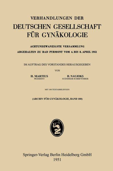Achtundzwanzigste Versammlung Abgehalten zu Bad Pyrmont vom 4. bis 8. April 1951, Taschenbuch von , Bergmann, J F, 9783662305188