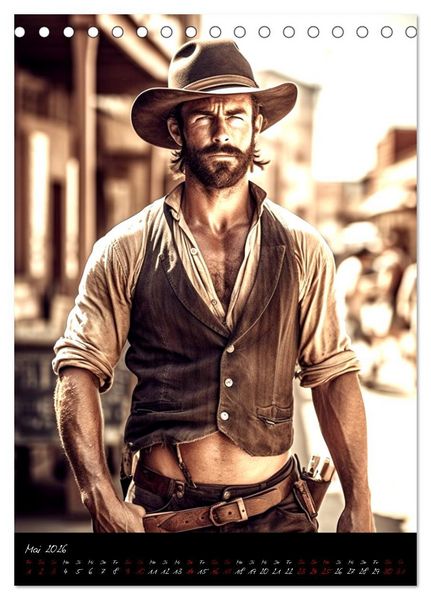 Produktbild: Starke Cowboys (Tischkalender 2026 DIN A5 hoch), CALVENDO Monatskalender
