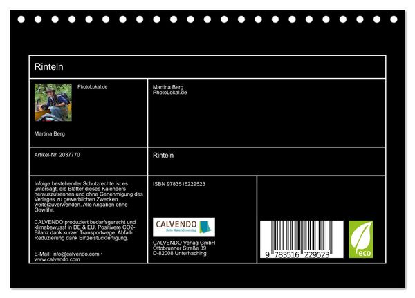 Produktbild: Rinteln (Tischkalender 2026 DIN A5 quer), CALVENDO Monatskalender