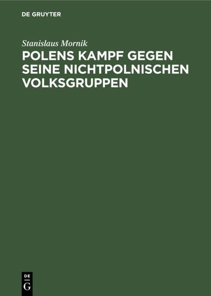 Produktbild: Polens Kampf gegen seine nichtpolnischen Volksgruppen
