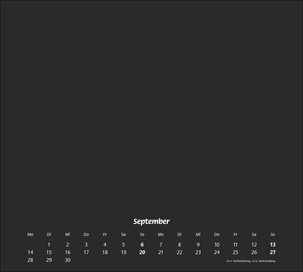 Produktbild: Times&more Bastelkalender schwarz 2026