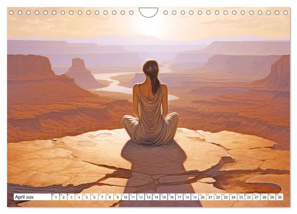 Produktbild: Meditation und weiter Horizont (Wandkalender 2026 DIN A4 quer), CALVENDO Monatskalender