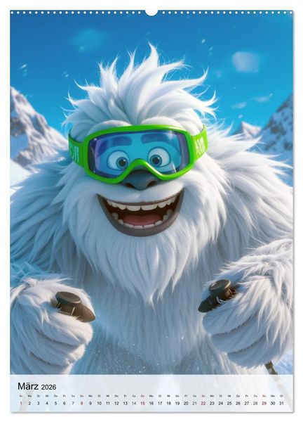 Produktbild: Das verborgene Dorf der Yetis (Wandkalender 2026 DIN A2 hoch), CALVENDO Monatskalender