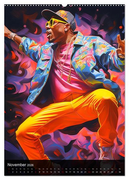 Produktbild: Rap Kings. Paintings im Streetwear-Charme (Wandkalender 2026 DIN A2 hoch), CALVENDO Monatskalender