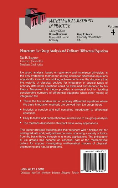 Produktbild: Elementary Lie Group Analysis Ordinary