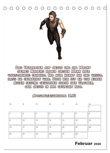 Produktbild: drei.sechzehn - Der Jesus Kalender (Tischkalender 2026 DIN A5 hoch), CALVENDO Monatskalender