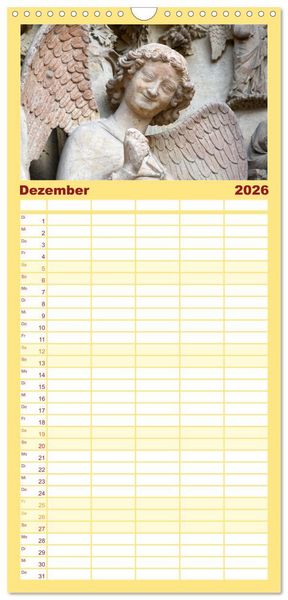 Produktbild: Familienplaner 2026 - Lieblingsland Frankreich mit 5 Spalten (Wandkalender, 21 x 45 cm) CALVENDO