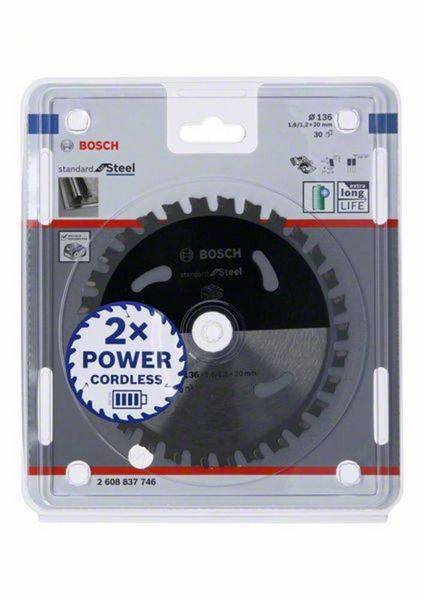Produktbild: Bosch Accessories 2608837746 Kreiss&auml;geblatt 136 x 20 mm Z&auml;hneanzahl: 30 1 St.