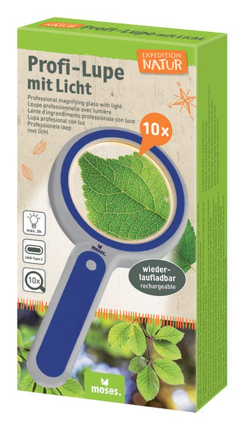 Produktbild: Expedition Natur Profi-Lupe mit Licht 10x USB-C