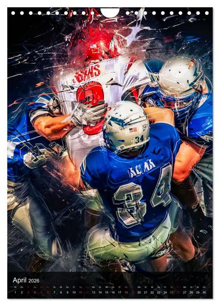 Produktbild: American Football - einfach faszinierend (Wandkalender 2026 DIN A4 hoch), CALVENDO Monatskalender