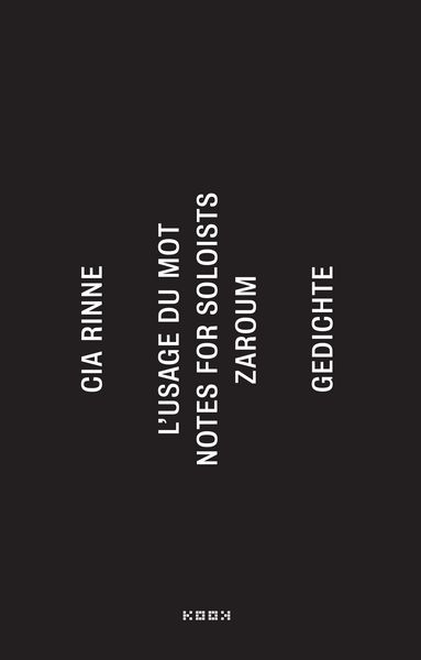 Produktbild: zaroum / notes for soloists / l&rsquo;usage du mot