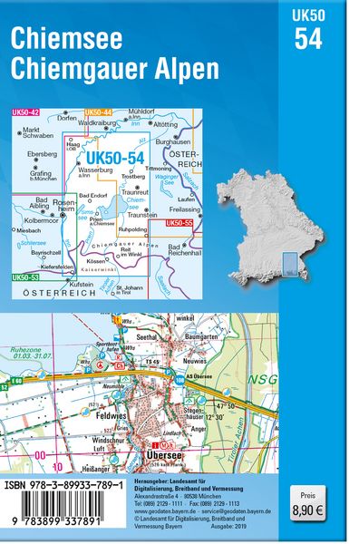 Produktbild: UK50-54 Chiemsee, Chiemgauer Alpen