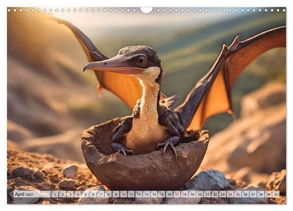 Produktbild: Pr&auml;historische Kinderstube - niedliche Tierkinder der Urzeit (Wandkalender 2027 DIN A3 quer), CALVENDO Monatskalender