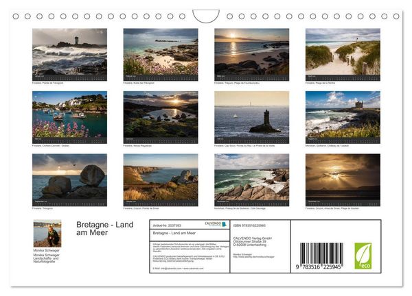 Produktbild: Bretagne - Land am Meer (Wandkalender 2026 DIN A4 quer), CALVENDO Monatskalender