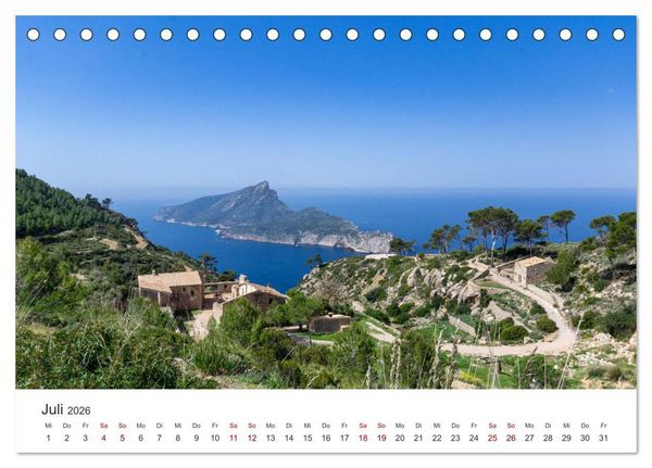 Produktbild: Mallorca - Eine traumhafte Reise nach Spanien. (Tischkalender 2026 DIN A5 quer), CALVENDO Monatskalender