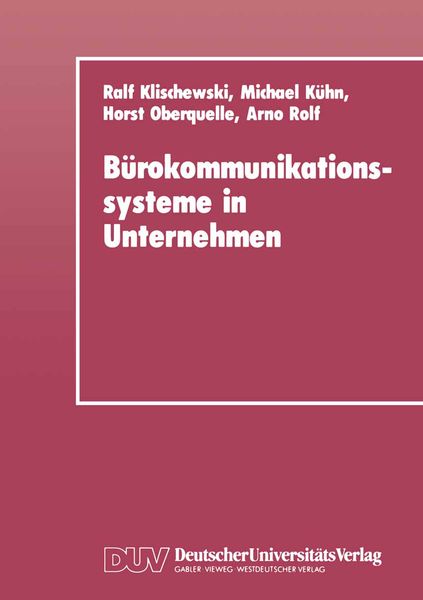 Produktbild: B&uuml;rokommunikationssysteme in Unternehmen