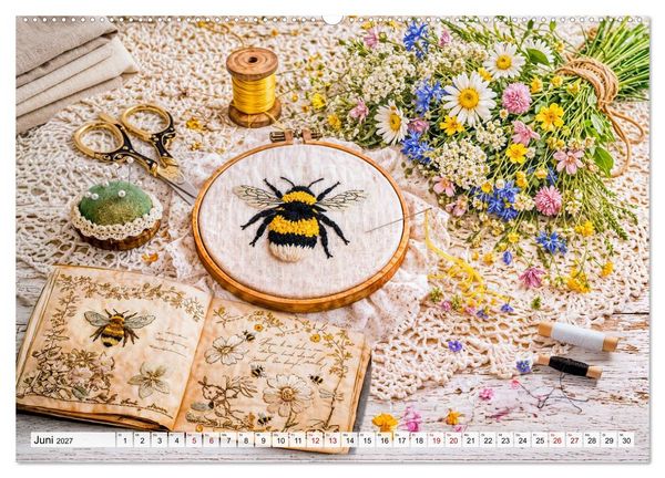 Produktbild: Alte Handwerksk&uuml;nste - Sticken, Backen, Schneidern und Traditionen (hochwertiger Premium Wandkalender 2027 DIN A2 quer), Kunstdruck in Hochglanz