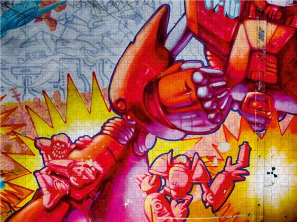 Produktbild: CALVENDO Puzzle Graffiti an der Turnhalle Gamigstra&szlig;e 1000 Teile Lege-Gr&ouml;&szlig;e 64 x 48 cm Foto-Puzzle Bild von Dirk Meutzner