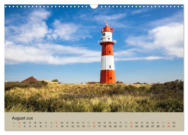 Produktbild: Nordseeinsel Borkum - Inselrausch im Hochseeklima (Wandkalender 2026 DIN A3 quer), CALVENDO Monatskalender