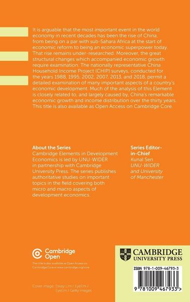 Produktbild: Economic Transformation and Income Distribution in China over Three Decades