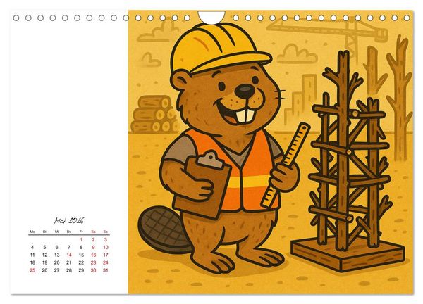 Produktbild: Pfoten, Pelz & Power-Jobs (Wandkalender 2026 DIN A4 quer), CALVENDO Monatskalender